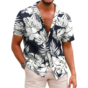 Aiden | Floral Poplin Short Sleeve Shirt