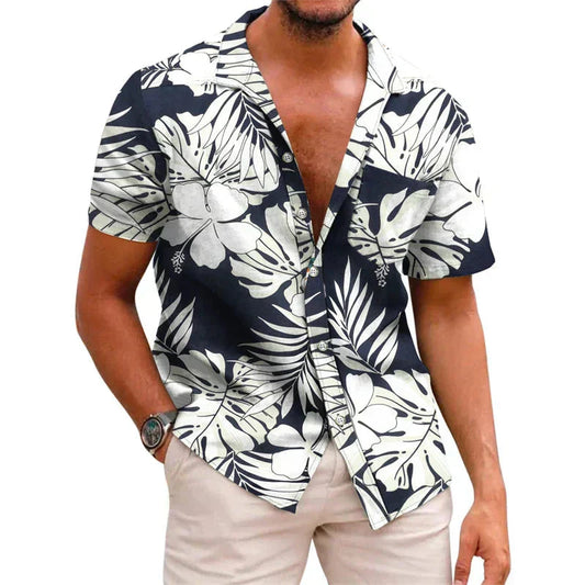 Aiden | Floral Poplin Short Sleeve Shirt