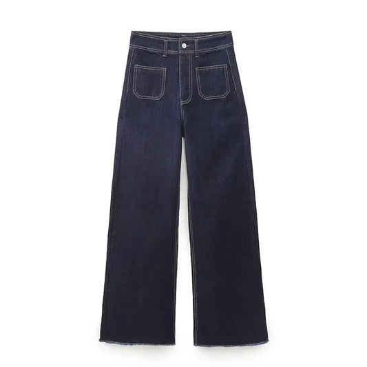Amari | High Waist Wide Leg Denim Jeans