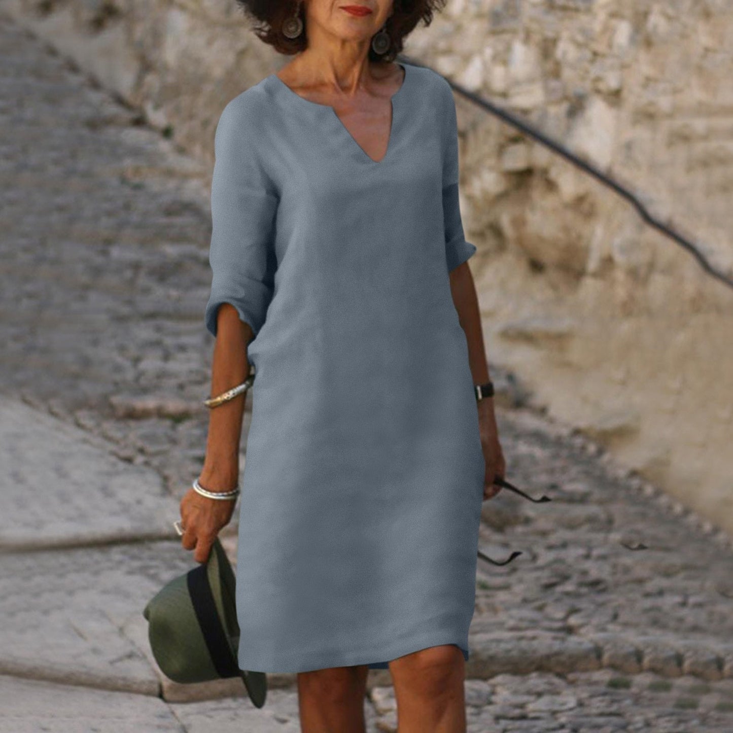 Lina | Mid-Length Summer Dress - Motheero