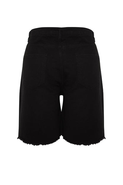 Zarina | Plus Sized High-Waisted Denim Shorts - Motheero