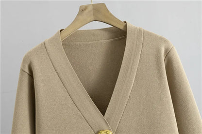 Mira | Elegant Knitted Set Cardigan Trousers