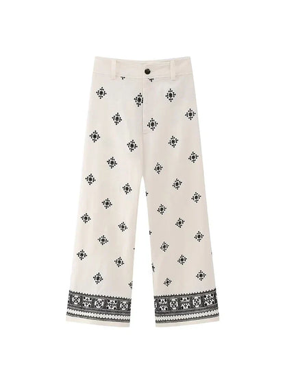 Marisol | Vintage Boho Embroidered Trousers