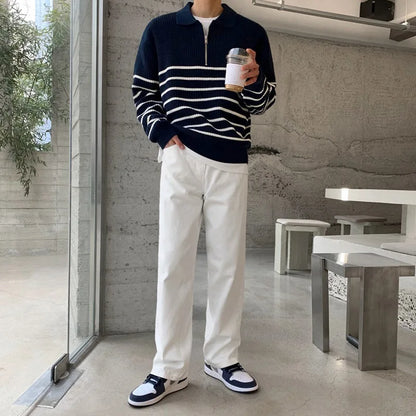 Thorne | Modern Striped Knit Sweater