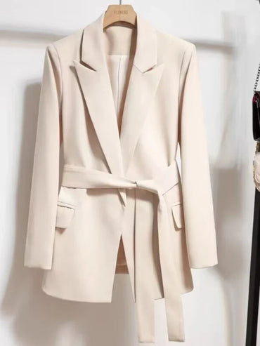 Grace | Belted Elegant Blazer - Motheero
