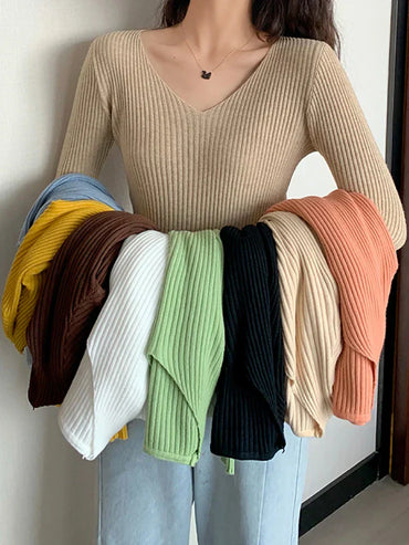 Nessa | Slim Ribbed Knit Sweater