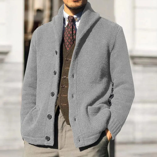 Kristoff | Elegant Long Sleeve Collared Cardigan