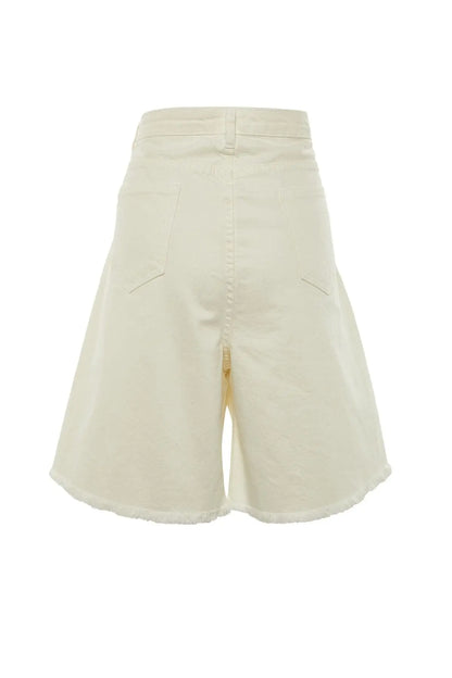 Zarina | Plus Sized High-Waisted Denim Shorts - Motheero
