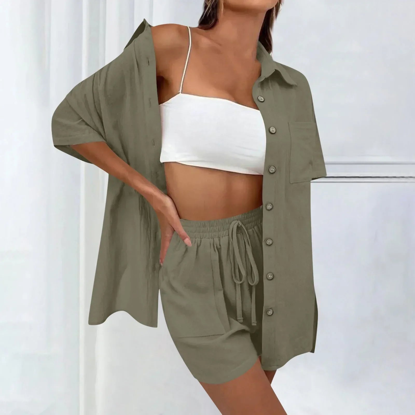 Mara | Loose Top and  Casual Shorts Set - Motheero