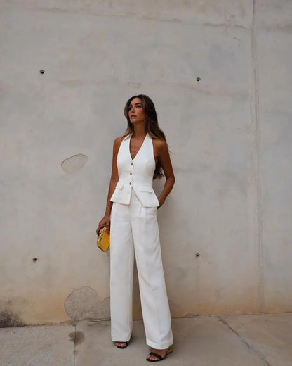 Elsie | Elegant Chic White Outfit Set