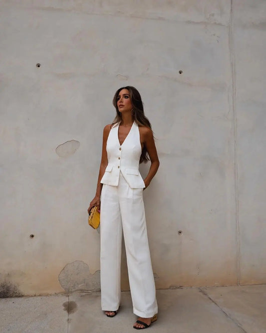 Elsie | Elegant Chic White Outfit Set