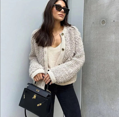 Mara | Women Teddy Button Cardigan