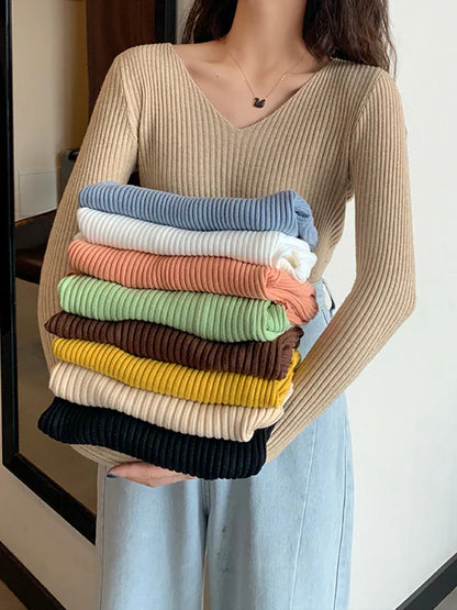 Nessa | Slim Ribbed Knit Sweater