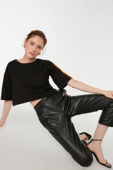 Nerina | High-Waist Faux Leather Pants