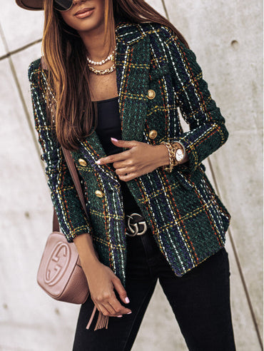 Abbey | Elegant Blazer Checked Pattern - Motheero