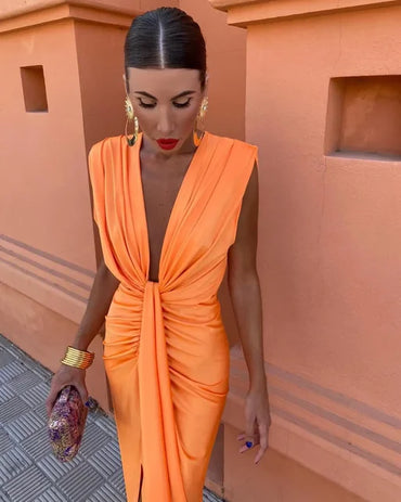 Huda |  Sophisticated Sleeveless Dress - Motheero