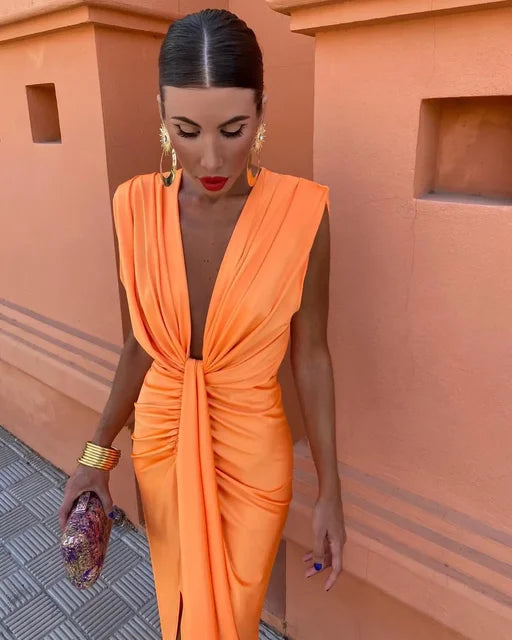 Huda |  Sophisticated Sleeveless Dress - Motheero