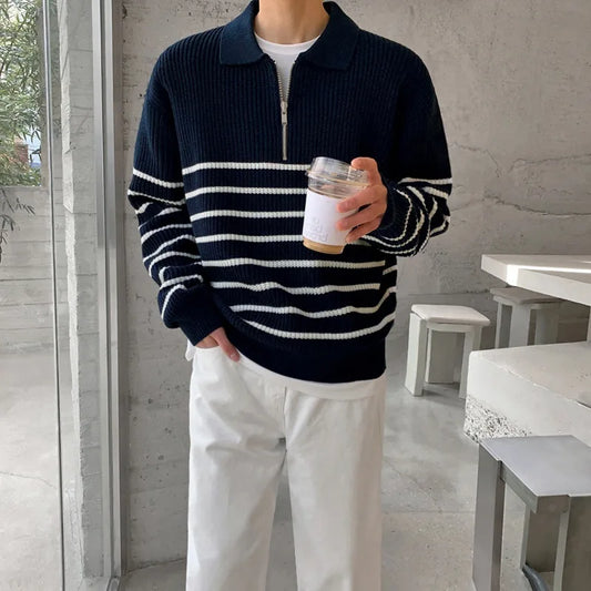 Thorne | Modern Striped Knit Sweater