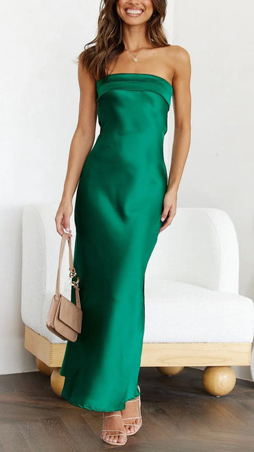Sena | Elegant Silk Dress - Motheero