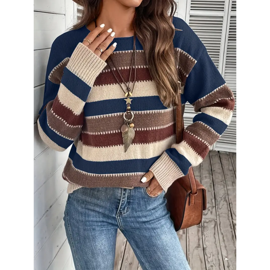 Alina | Women Cozy Striped Sweater