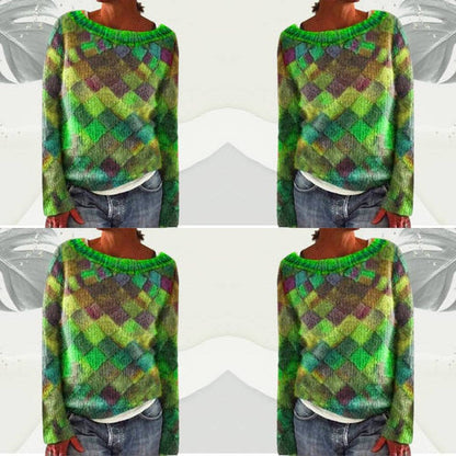 Leonie | Versatile Colorful Block Knit Sweater