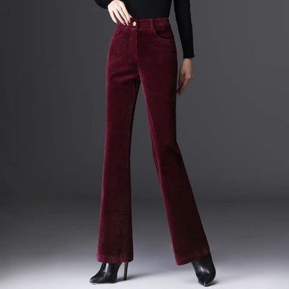 Aria | Fitted Corduroy Flare Pants