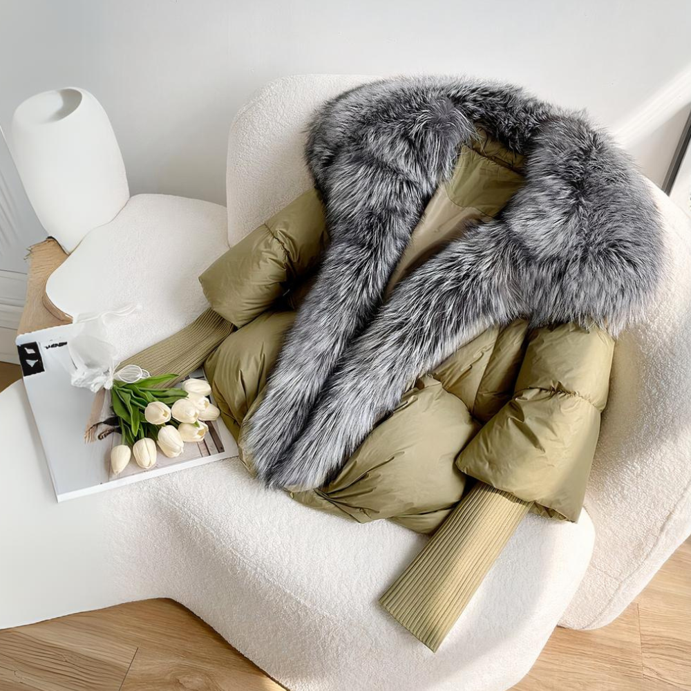 Aurora | Down Fur Puffer Jacket — Luxe Warmth Meets Winter Chic