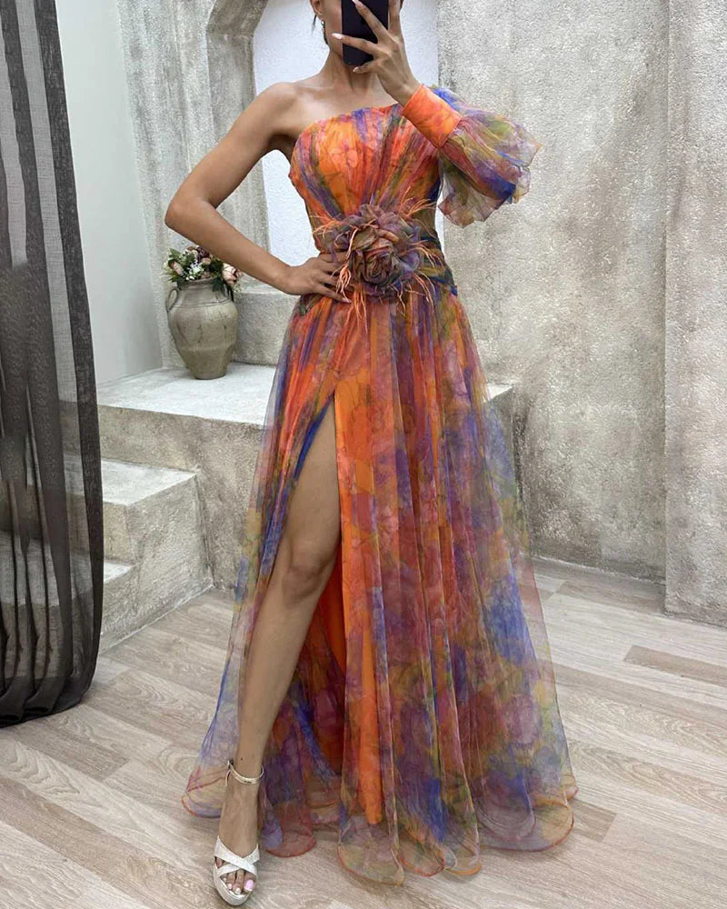 Sofia | One-Shoulder Party Dress - Motheero