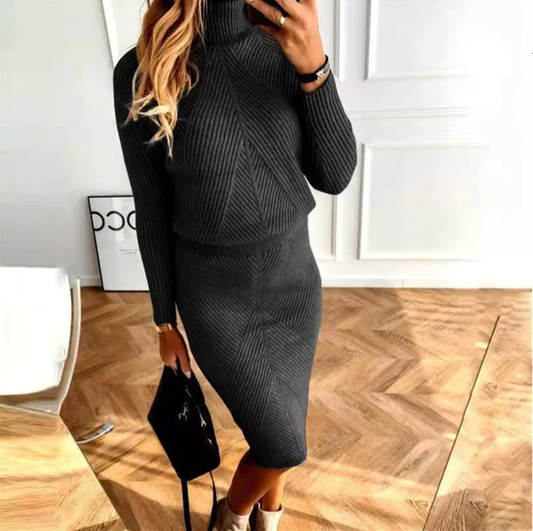 Kristel | Elegant Two-Piece Set with Sweater and Skirt