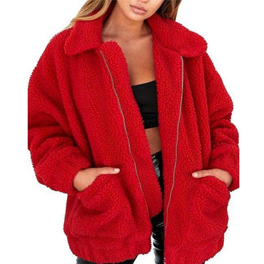 Clara | Wide Collar Fleece Coat