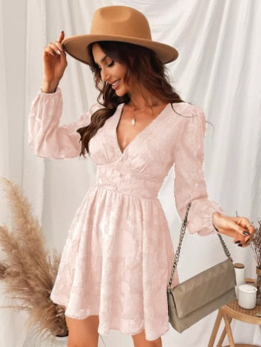 Elara | Satin Dress with Puff Sleeves - Motheero