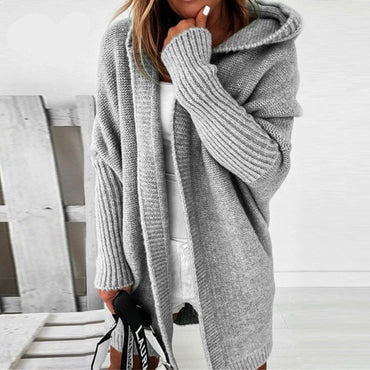 Soraya | Women Elegant Hooded Long Sleeve Knit Cardigan