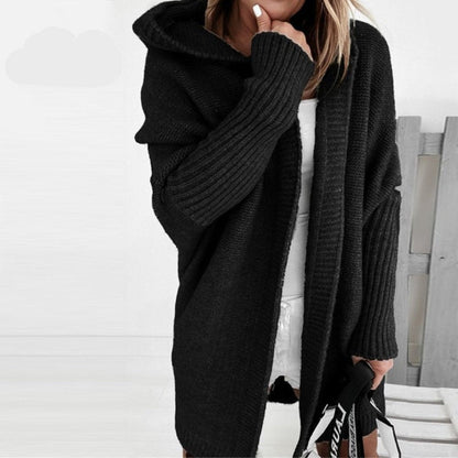 Soraya | Women Elegant Hooded Long Sleeve Knit Cardigan