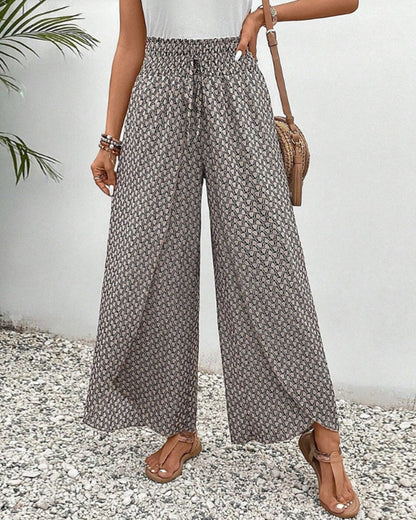 Liora | Geometric Print Leisure Trousers