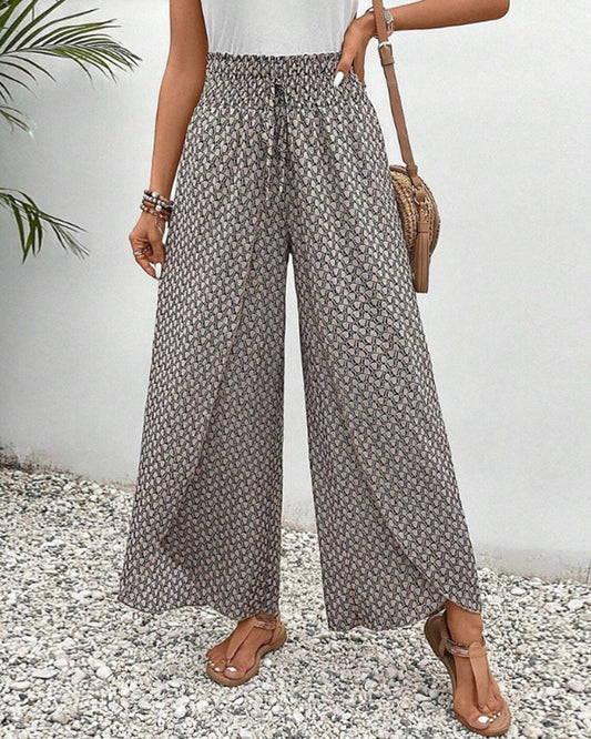 Liora | Geometric Print Leisure Trousers