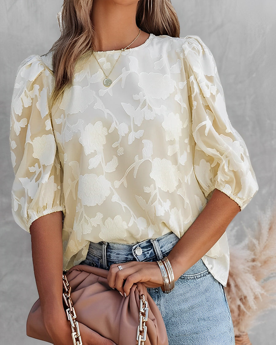 Lana | Puff Sleeve Blouse - Motheero