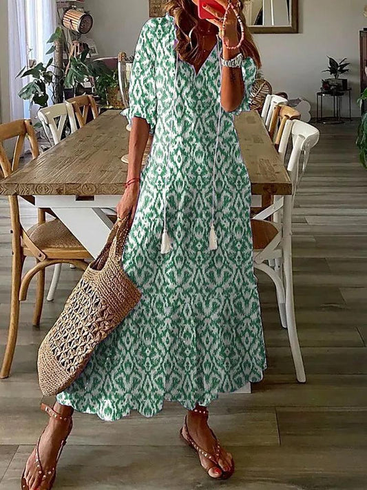 Naya | Flowy Summer Maxi Dress - Motheero