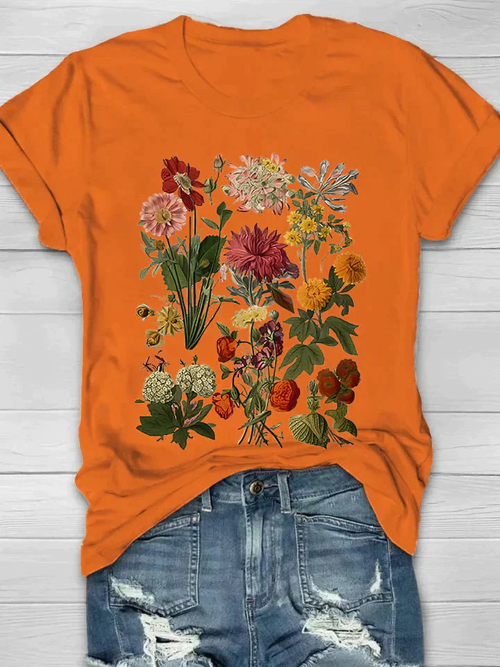 Mira | Floral Print T‑Shirt - Motheero