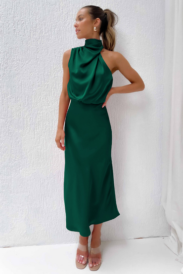 Elowen | Sleeveless Turtleneck Maxi Dress - Motheero