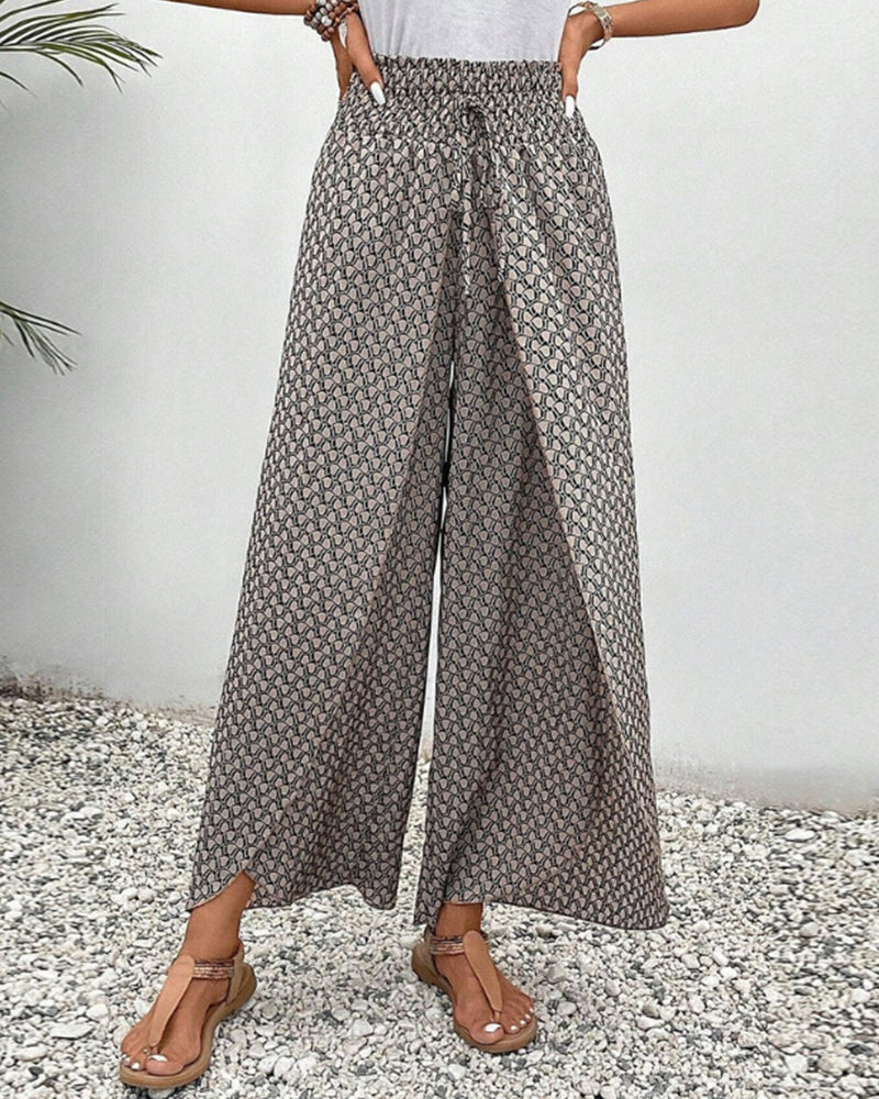 Liora | Geometric Print Leisure Trousers