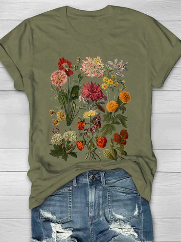 Mira | Floral Print T‑Shirt - Motheero