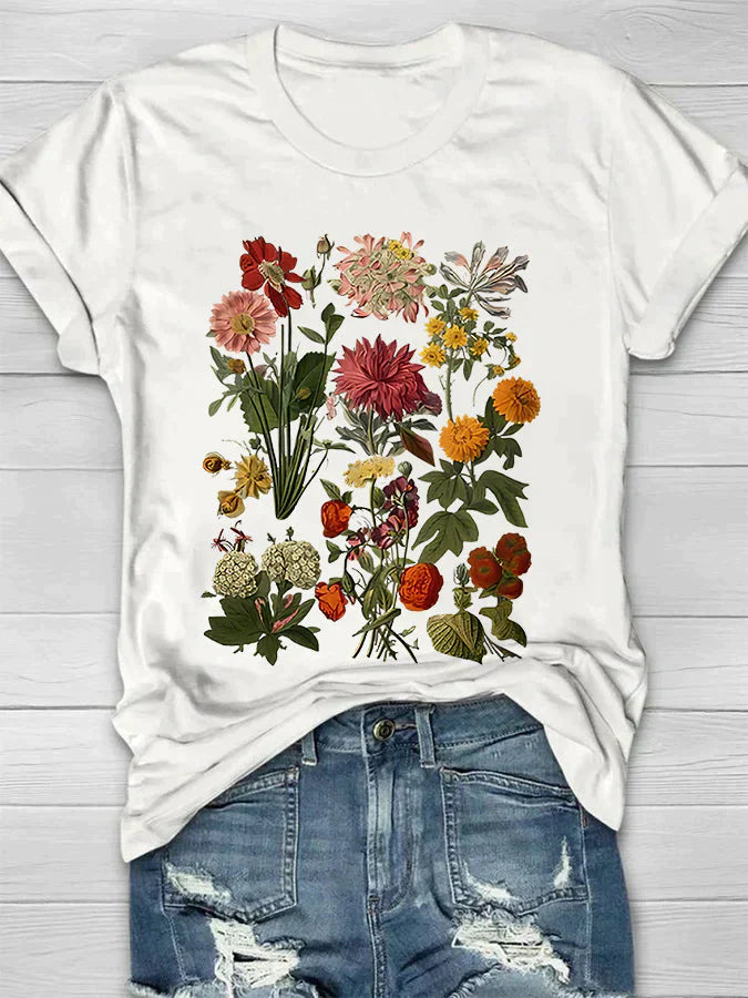 Mira | Floral Print T‑Shirt - Motheero