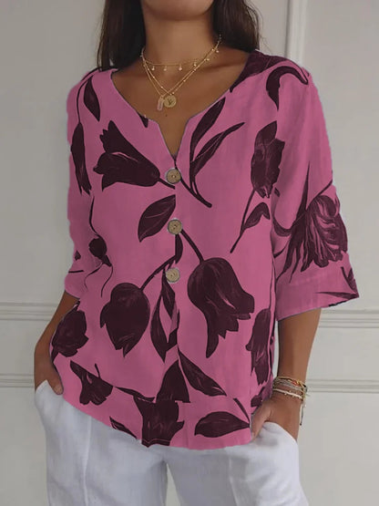 Mara | Casual V-Neck T-Shirt - Motheero