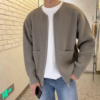 Adrian | Zip-Up Knit Cardigan with Side Pockets