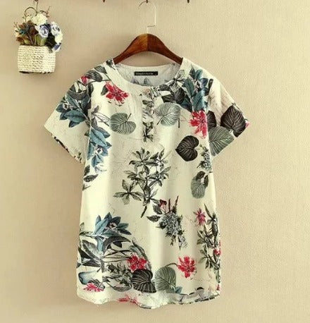 Nina | Floral Printed Everyday Blouse - Motheero