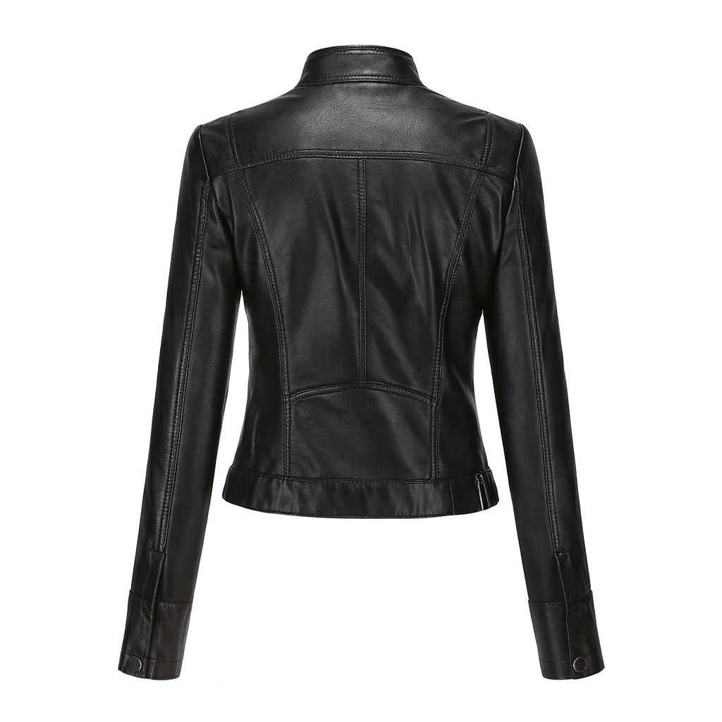 Freya | Classic Slim Leather Jacket for Women