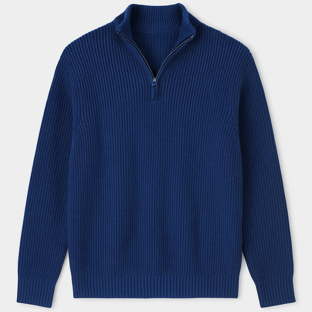 Sandro | Zip Neck Sweater for Men Timeless Comfort and Modern Cold Weather Style