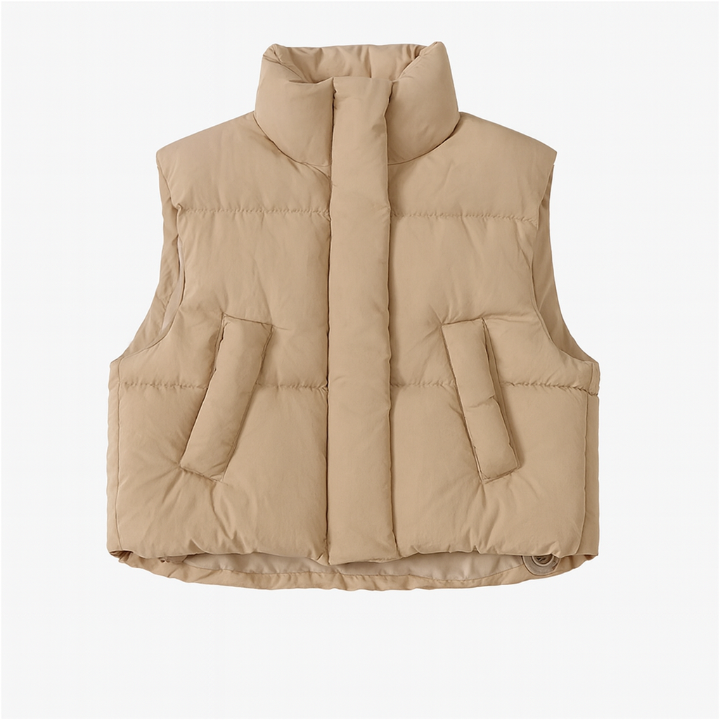 Anya | Modern Cropped Windproof Jacket Vest for Everyday Versatility