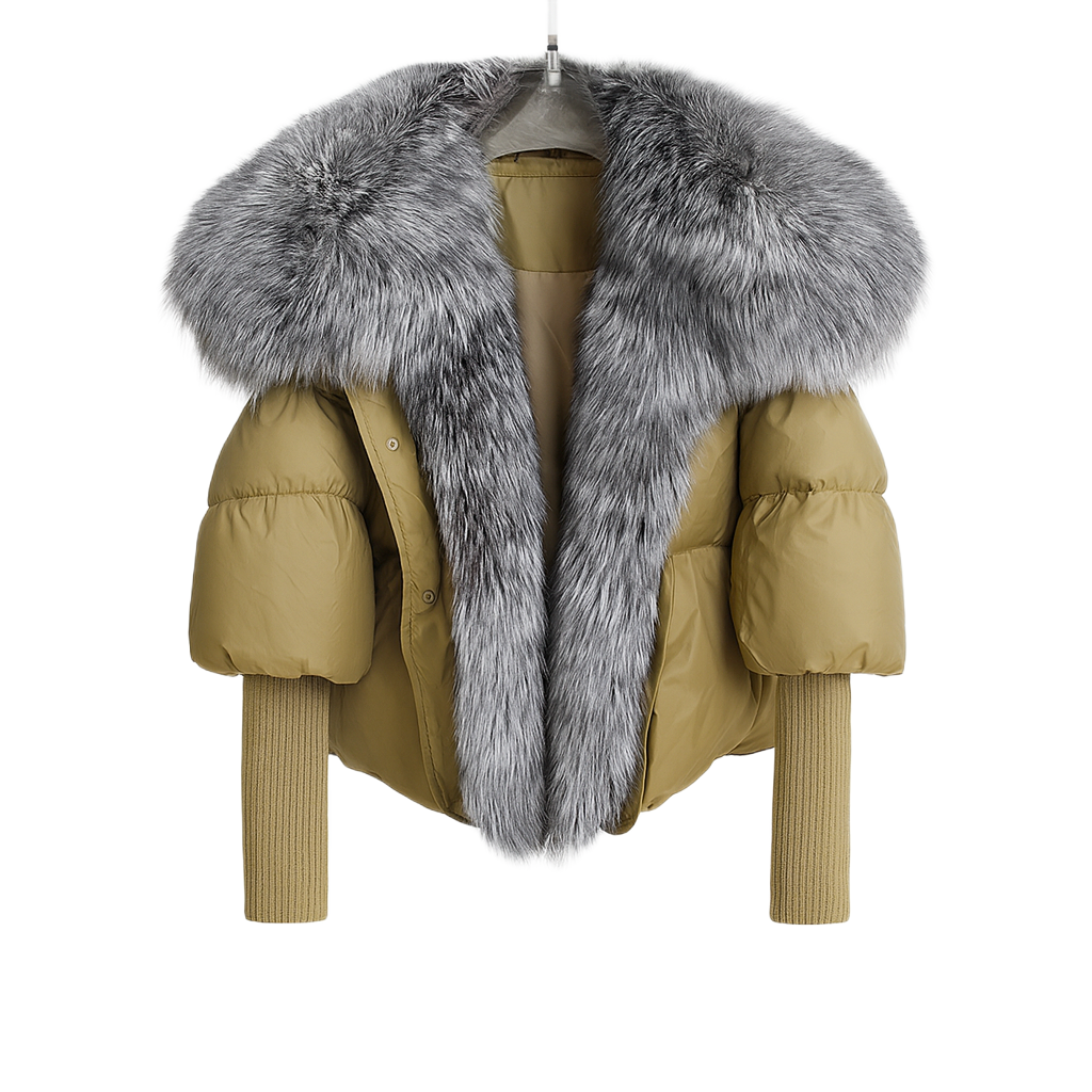 Aurora | Down Fur Puffer Jacket — Luxe Warmth Meets Winter Chic