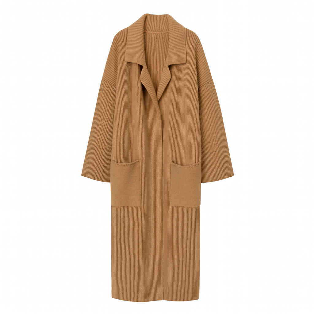Ariana | Elegant Knitted Long Coat for Women